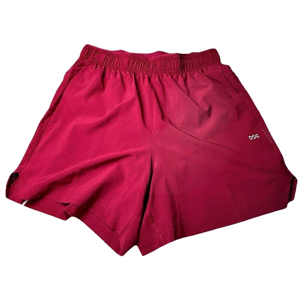 DSG Men's 5" Stride Run Shorts, Lined, Raspberry (Wine) Size Small